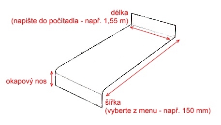 Vnitřní PVC parapet dekor šedá - RENOLIT